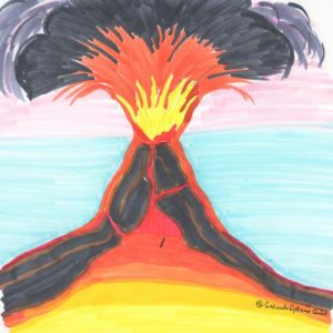 Emotionen im Krankenhaus als Vulkan